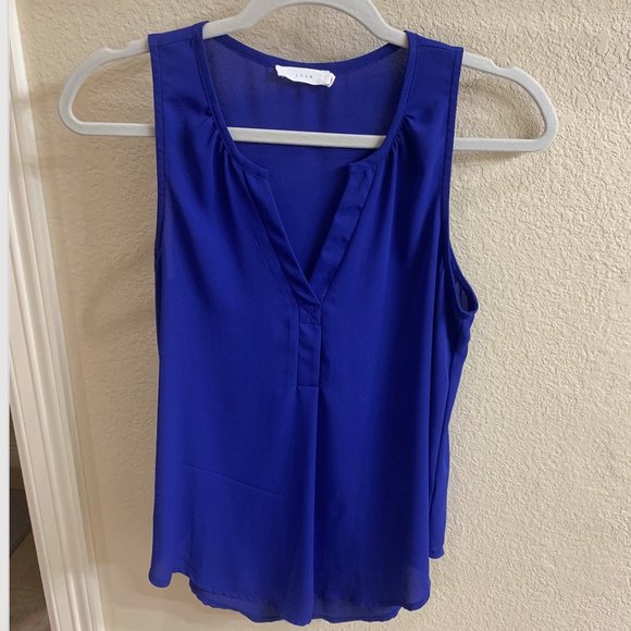 Vibrant Blue Flowy Blouse, size S - Picture 1 of 2